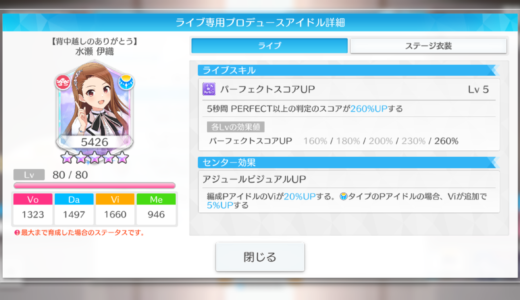 【シャニソン】限定★3【背中越しのありがとう】水瀬 伊織 評価