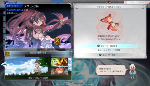 【GBVSR】メグ マスター到達 荒らしやすくもあり真面目にやってもいい感じのキャラかもしれない